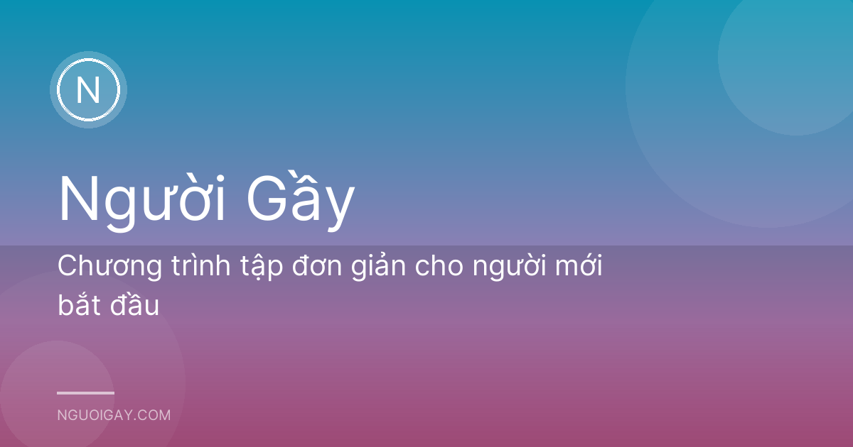Chương trình tập đơn giản cho người mới bắt đầu